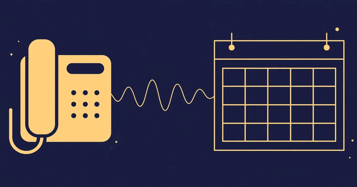 AI calling agent answering a business phone call and booking an appointment