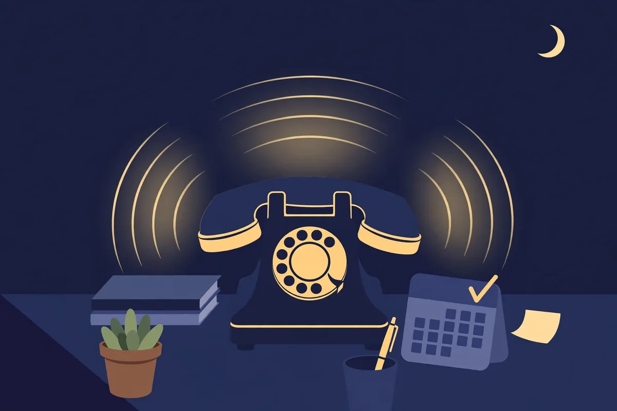 Business phone ringing after hours being answered by an AI calling agent