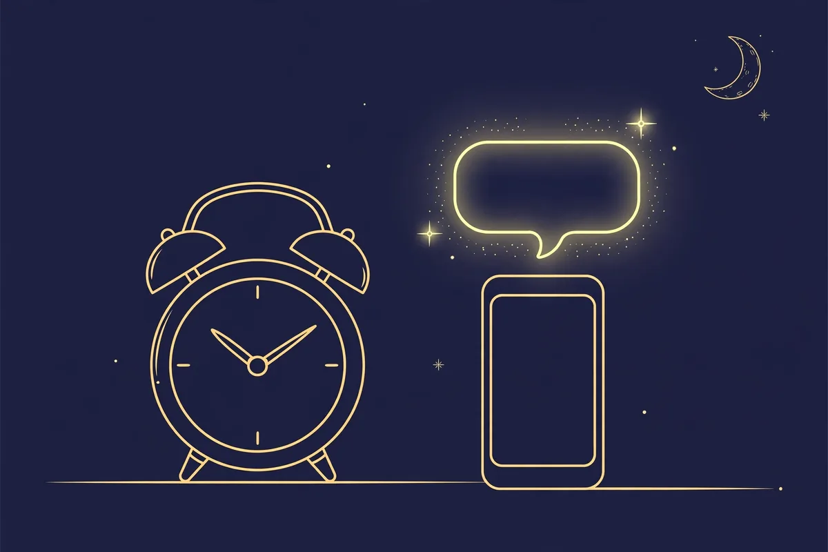 Chatbot capturing a customer enquiry late at night while the business is closed