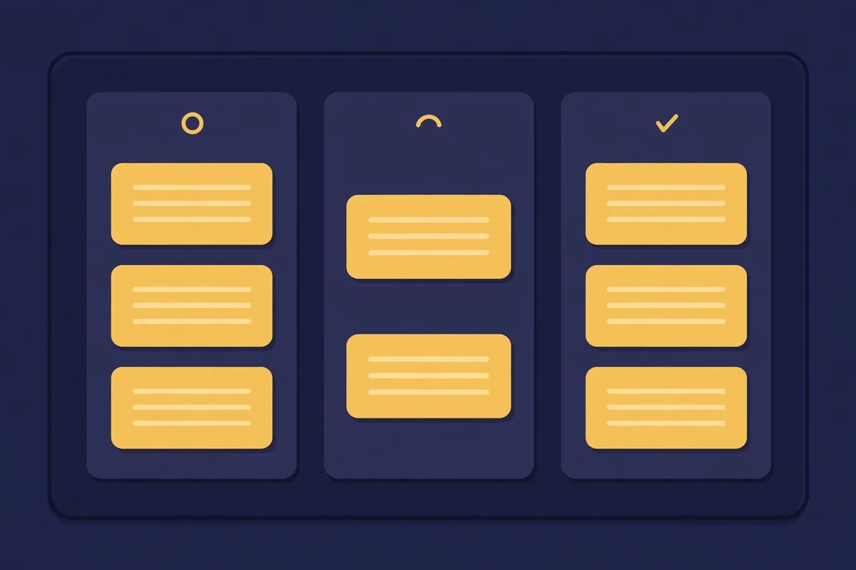 Simple CRM pipeline showing leads moving from new to contacted to booked